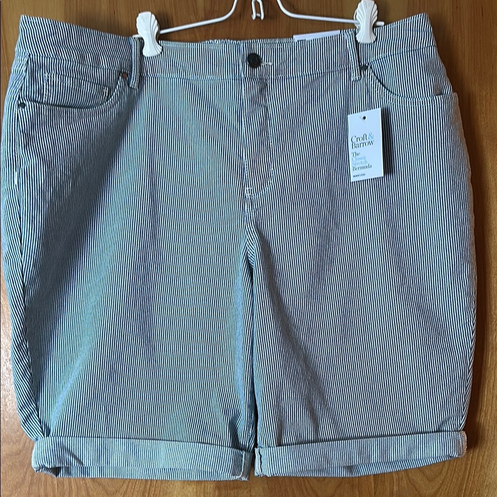 Women’s Striped Blue Shorts